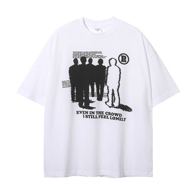 Camiseta Oversized de Algodón para Hombre con Estampado Gótico Punk - Image 11