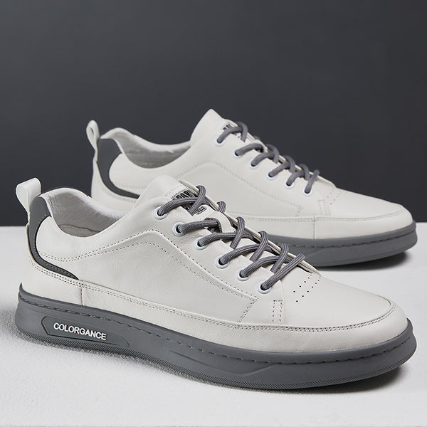 Zapatos de Cuero Europeos para Hombre Verano Transpirables Sección Fina