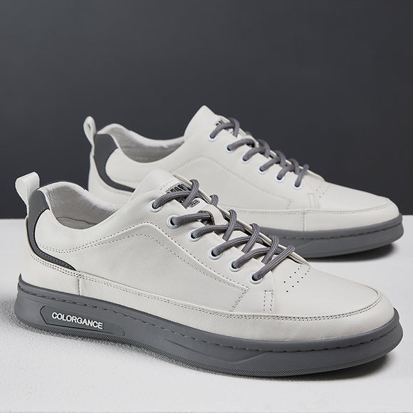 Zapatos de Cuero Europeos para Hombre Verano Transpirables Sección Fina
