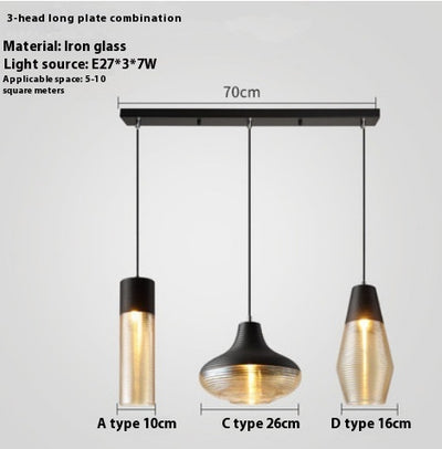 Lámpara Colgante de Cristal Moderna para Cafeterías y Restaurantes - Image 9