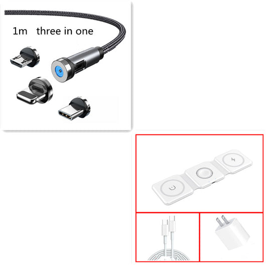 Cable Magnético 3 en 1 de 540° Rotativo - Carga Rápida Android, USB-C y Lightning - Image 40