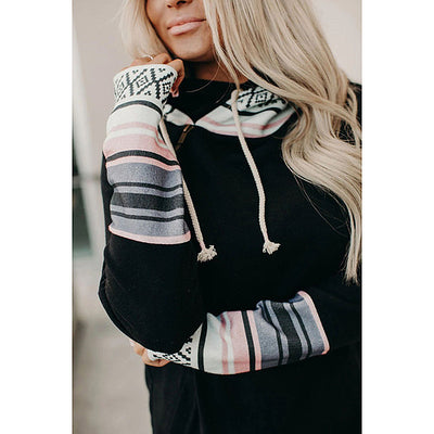 Sudadera Estampada con Capucha Acolchada y Costuras Decorativas - Image 13
