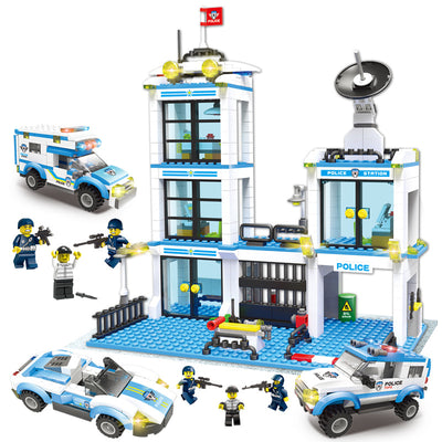 Bloques de Construcción Portaaviones Militar Policía para Niños - Image 14