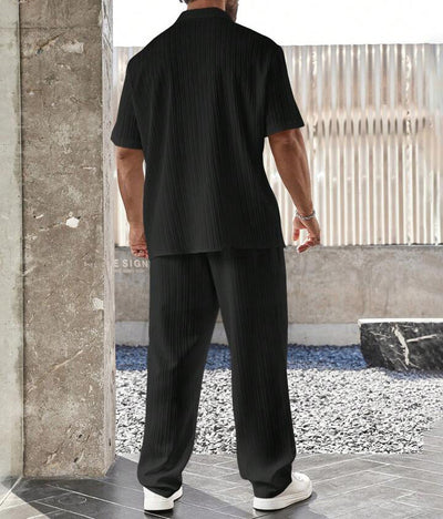 Conjunto Casual Ejecutivo: Camisa de Manga Corta y Pantalón para Hombre - Image 12