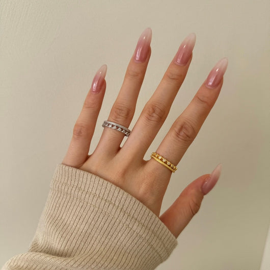 Anillo Cerrado Doble Fila Estilo Bosque de Diamantes - Image 17