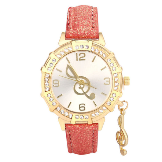 Reloj para Dama Redondo con Incrustaciones de Diamantes y Correas Intercambiables - Image 4