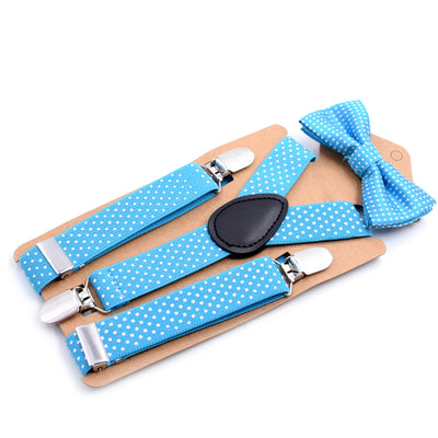 Conjunto de Corbatín Y de Tres Clips para Niños con Tirantes Ajustables - Image 12