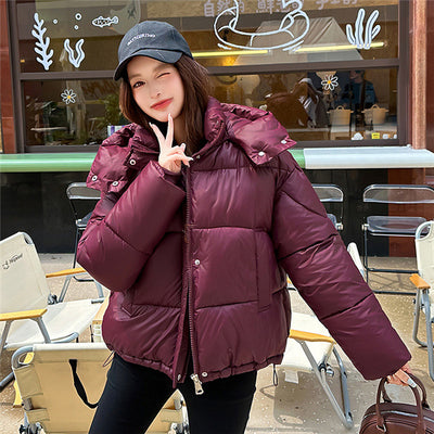 Chaqueta de Algodón con Capucha y Cuello Alto Elegante para Mujer - Image 7