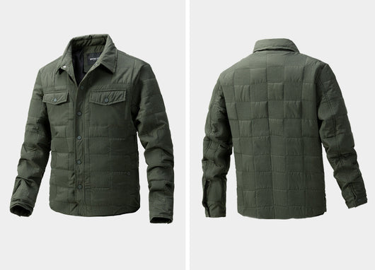 Chaqueta Acolchada de Algodón para Hombre - Estilo Business Casual con Cuello Polo - Image 10