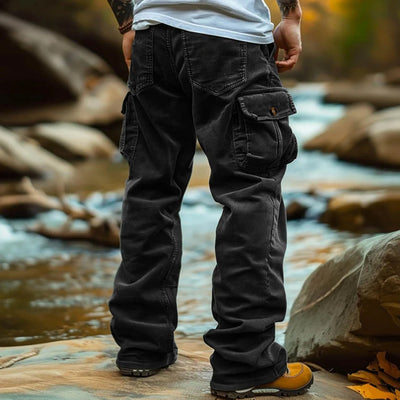 Pantalón Cargo Retro Suelto con Bolsillos y Puño Elástico para Hombre - Image 4