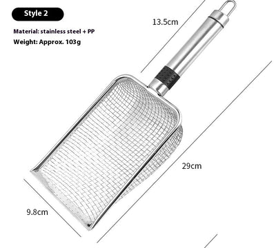 Pala Higienica de Acero Inoxidable Grande para Arenero de Gatos - Image 8
