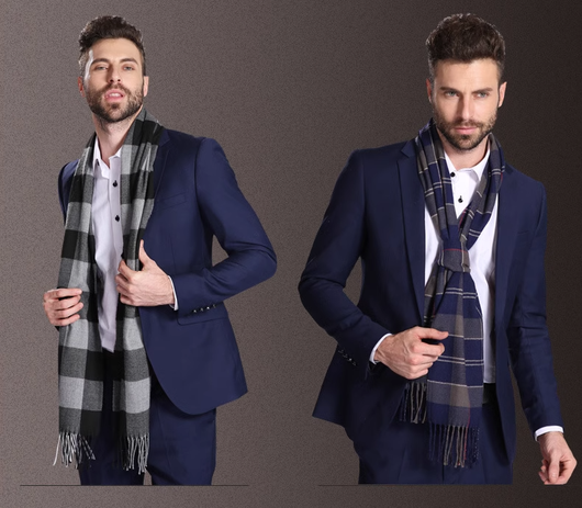 Bufanda Escocesa para Hombre Invierno Cálida Estilo Europa - Image 41