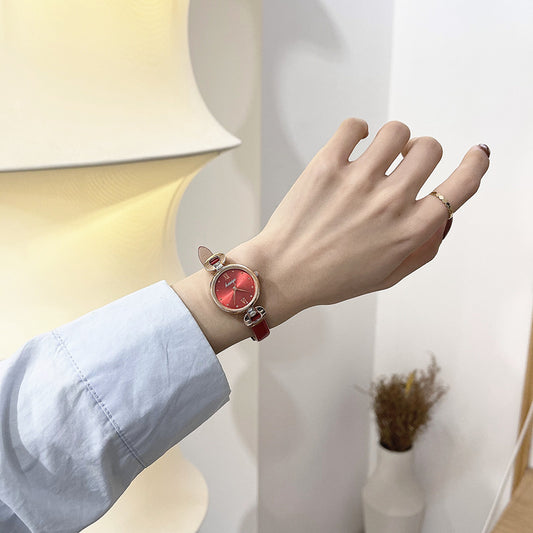 Reloj de Cuarzo Minimalista para Mujer con Correa Delgada de Lujo Ligero