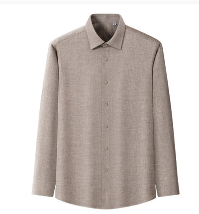 Camisa Manga Larga Gruesa de Color Sólido para Hombre - Image 11