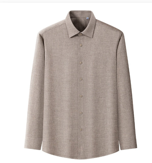 Camisa Manga Larga Gruesa de Color Sólido para Hombre - Image 11