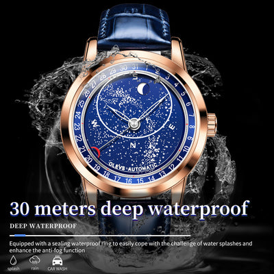 Reloj Automático para Hombre con Esfera Luminosa Cielo Estrellado - Image 3