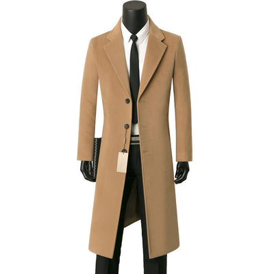 Abrigo de Lana Casual Elegante para Hombre - Largo Medio - Image 7