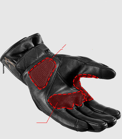 Guantes de Cuero para Motocicleta de Color Sólido - Image 2