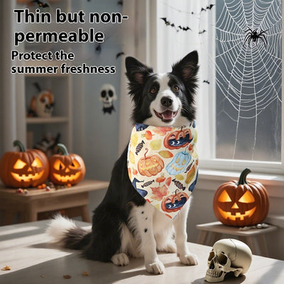 Baberos Triangulares Estampados de Halloween para Bebés