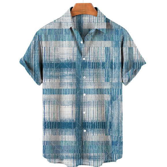 Camisa Casual para Hombre con Impresión 3D Digital