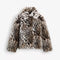 Abrigo Casual Estampado Leopardo con Cuello para Mujer