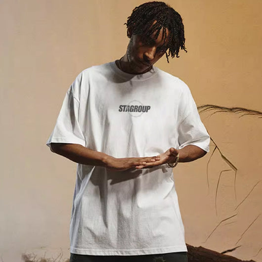 Camiseta Retro Americana de Manga Corta para Hombre - Verano
