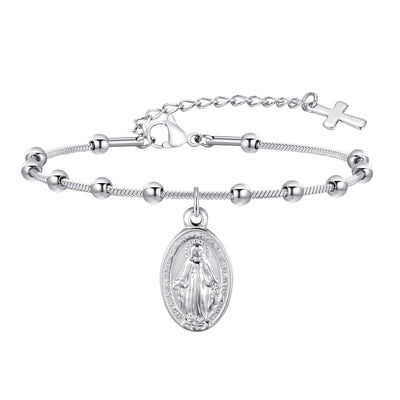 Pulsera de Acero Inoxidable Diseño Cruz Ovalado - Image 7