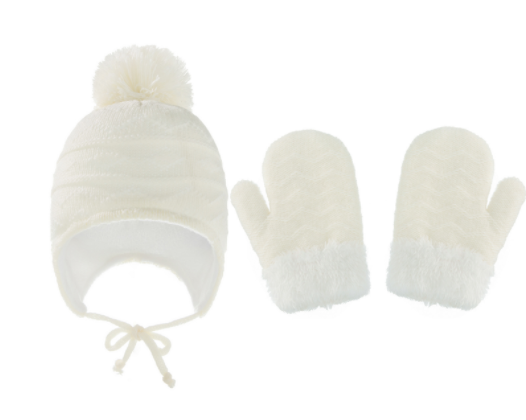 Conjunto de Gorro con Orejeras y Guantes de Lana para Niños en Color Sólido - Image 21