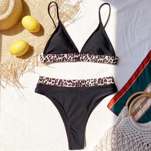 Bikini Estampado Leopardo con Corte Asimétrico - Image 11