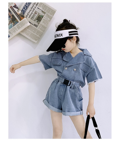 Chaqueta de Trabajo Infantil Estilo Coreano con Solapa Recta - Image 23