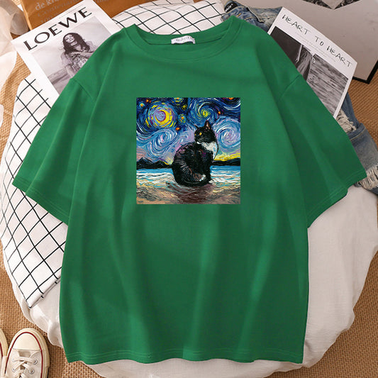 Playera Deportiva Estampada de Manga Corta Estilo Europeo Americano - Image 2