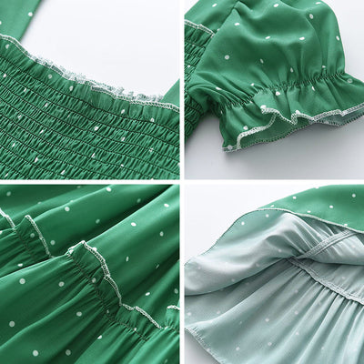 Blusa de Verano Cuello Francés Cuadrado con Mangas Voluminosas - Image 21