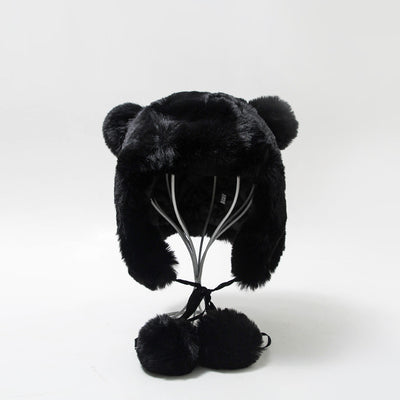 Gorro de Invierno con Orejas de Osito y Forro de Algodón Grueso - Image 6