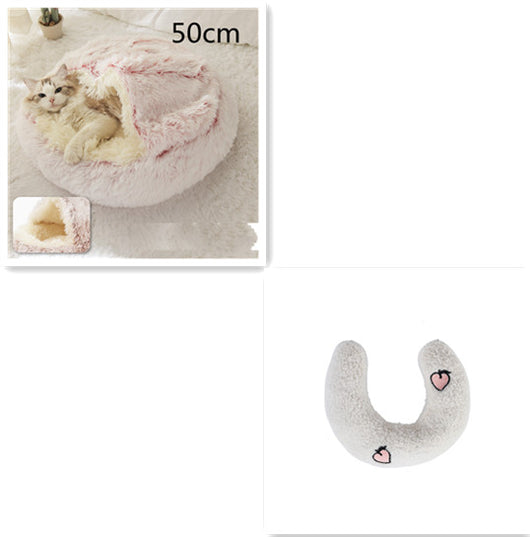 Cama 2 en 1 para Perros y Gatos - Cama Cálida de Felpa Suave Tipo Casa - Image 124