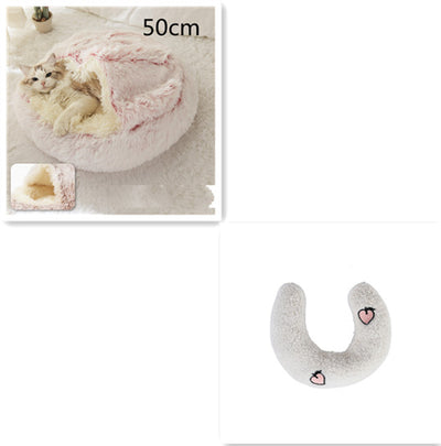 Cama 2 en 1 para Perros y Gatos - Cama Cálida de Felpa Suave Tipo Casa - Image 63