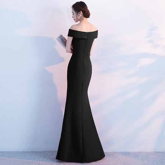 Vestido de Fiesta Elegante con Hombros Descubiertos y Falda Sirena - Image 25