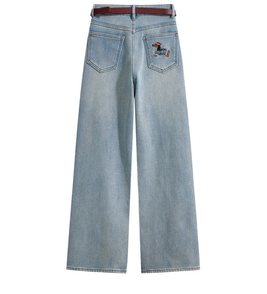 Jeans Rectos Talle Alto Térmicos con Forro Polar y Efecto Adelgazante - Image 2