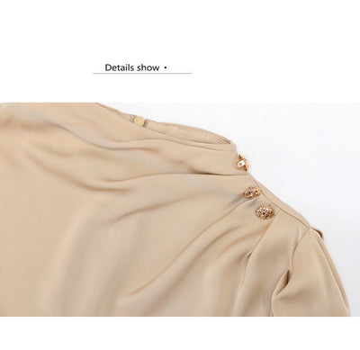 Blusa de Seda Estilo Hong Kong para Mujer - Manga Larga Francesa Ligera - Image 3