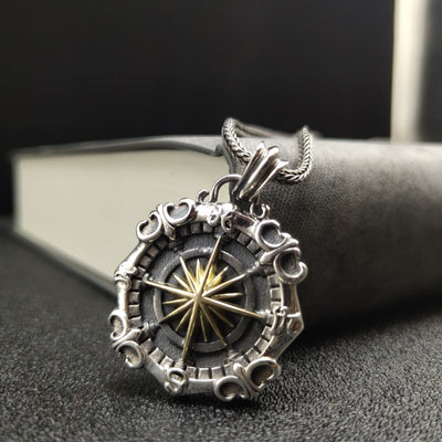 Dije Brújula Profundidades Plata 925 para Hombre - Image 8