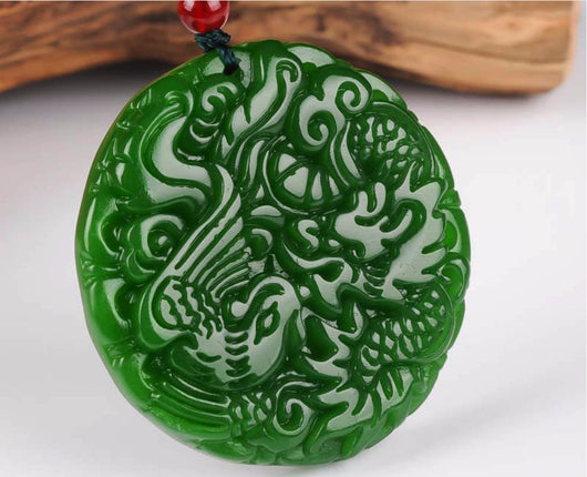 Colgante de Jade Hetian Verde Espinaca - Image 3