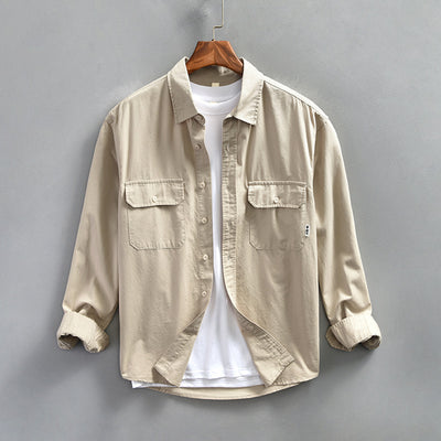 Camisa Casual Oversize de Manga Larga para Hombre - Estilo Minimalista - Image 6
