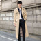 Abrigo Trinchera Slim Fit Largo para Hombre Estilo Británico