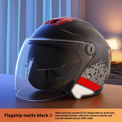 Casco Integral Motocicleta Eléctrica Doble Espejo Invierno con Diseño Personalizado - Image 7