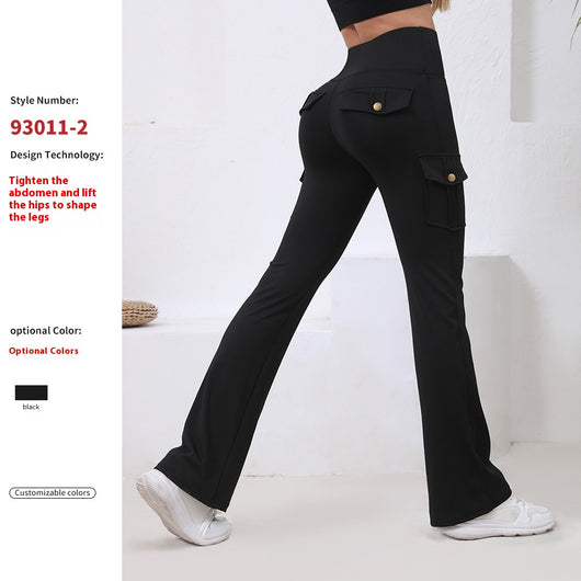 Pantalones Deportivos Talle Alto con Bolsillos y Levantacaderas - Image 3