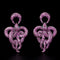 Snake Stud Earrings Gothic Estilo Big Earrings Morado