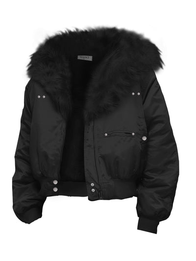 Chaqueta de Piel de Visón Tallada para Invierno - Estilo Air Force - Image 6