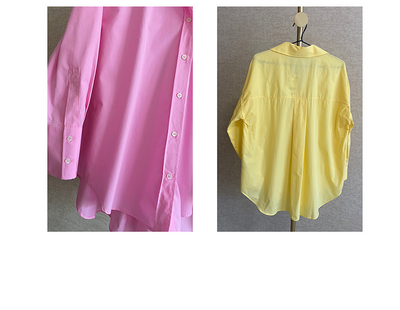 Camisa Oversize Minimalista Suelta para Verano - Image 13
