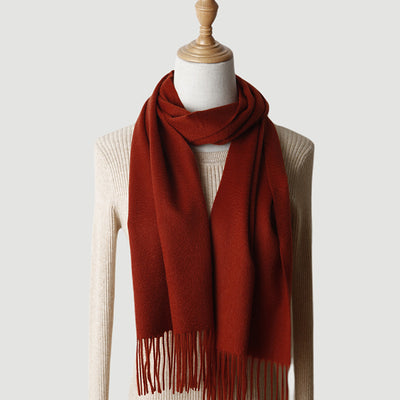 Bufanda de Cachemira Pura Colores Sólidos para Otoño e Invierno - Image 17