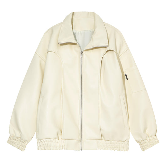 Chaqueta de Cuero Suelta Moderna para Hombre - Estilo Casual Trendy - Image 7