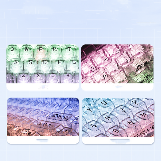 Teclado Gaming Inalámbrico Bluetooth Tri-Modo Personalizable Ice-Through - Image 12